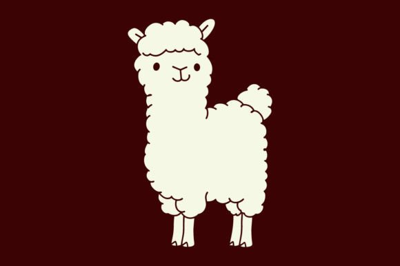 Alpaca Flat Color Sketch: Your Go-To Adorable Vector