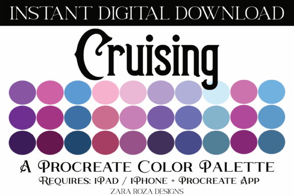 Cruising Procreate Color Palette: A Vibrant Digital Toolkit
