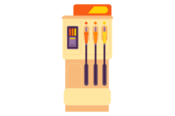 Gas Station Pump Fuel Tank Color Icon: Your Design Toolkit