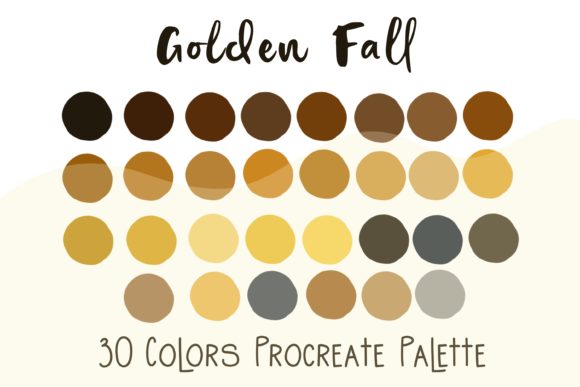 Golden Fall Procreate Palette: Instant Autumn Hues