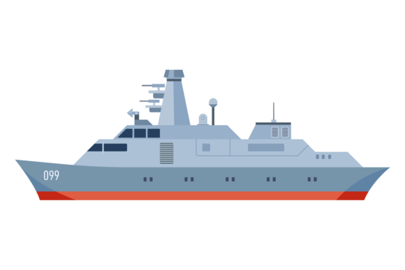 Military Boat Color Icon: Navy Armed Tra Visual Guide