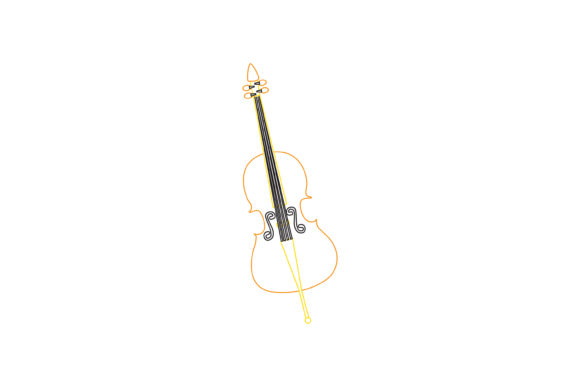 Music Instrument Cello Color Line Icon: A Designer's Guide