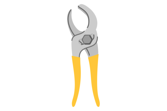 Pincers Color Icon: A Bold Carpentry Tool Icon for Designers