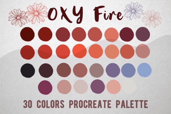 Procreate Color Palette Oxy Fire: Your Essential Shading & Highlighting Tool