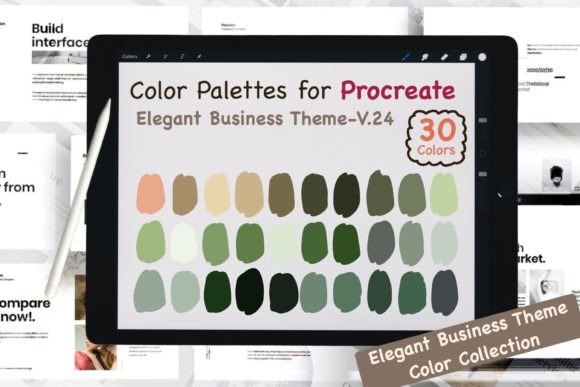 Procreate Color Palettes-Elegant Biz V24: Streamline Your Professional Artwork