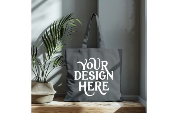 Tote Bag Grey Color Mockup 4: Elevate Your Design Presentations