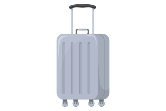Travel Suitcase Color Icon: Baggage Symbol for Branding