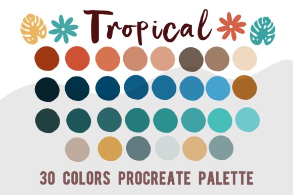 Tropical Procreate Color Palette: Vibrant Hues for Digital Artists