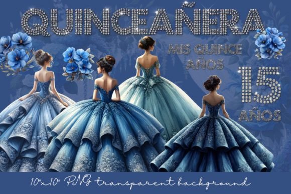 Watercolor Blue Color Quinceanera Graphi: A Designer's Guide